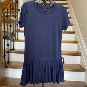 J Crew asymmetrical navy tee